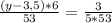 \frac{(y-3,5)*6}{53} = \frac{3 }{5* 53} &nbsp; \\6y-21 = \frac{3}{5} \\6y = \frac{168}{5} \\y=\frac{18}{5} 