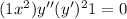 (1+x^2)y''+(y')^2+1=0