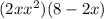 (2x + {x}^{2} )(8 - 2x)