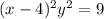 (x - 4)^{2} + y ^{2} = 9