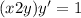 (x+2y)y'=1