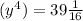 (y^4) = 39\frac{1}{16}