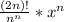 \frac{(2n)! }{n^n}*x^n