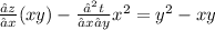 \frac{∂z}{∂x}(x+y)-\frac{∂^2t}{∂x∂y} x^2=y^2-xy