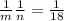 \frac{1}{m} + \frac{1}{n} = \frac{1}{18}