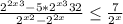 \frac{2^{2x+3} -5*2^{x+3} + 32}{2^{x+2} - 2^{2x}} \leq \frac{7}{2^{x} }