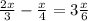 \frac{2x}{3} - \frac{x}{4}=3+\frac{x}{6}