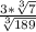 \frac{3*\sqrt[3]{7} }{\sqrt[3]{189} }