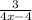 \frac{3}{4x-4}