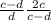 \frac{c-d}{d} + \frac{2c}{c-d}