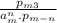 \frac{p_{m+3} }{a^{n}_{m} . p_{m-n} }