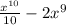 \frac{x^{10} }{10} -2x^{9}