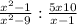 \frac{x^{2} - 1 }{x^{2} - 9 } : \frac{ 5x + 10}{x - 1}