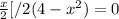 \frac{x}{2}[/{2} (4-x^{2} )=0