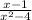 \frac{x-1}{x^{2} -4}