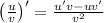 \left(\frac{u}{v}\right)' = \frac{u'v - uv'}{v^2}