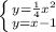 \left \{ {{y=\frac{1}{4}x^{2} } \atop {y=x-1}} \right.