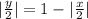 |\frac{y}{2} |=1-|\frac{x}{2}|