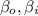  \beta_o , \beta_i 
