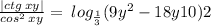  \frac{ |ctg \: xy| }{ {cos}^{2} \: xy } = \: log_{ \frac{1}{3} }(9 {y}^{2} - 18y + 10) + 2