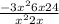  \frac{ - 3x {}^{2} + 6x + 24 }{x {}^{2} + 2x } 