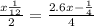  \frac{ x + \frac{1}{12} }{2} = \frac{2.6x - \frac{1}{4} }{4} 