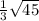  \frac{1}{3} \sqrt{45} 