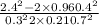  \frac{2. {4}^{2} - 2 \times 0.96 + 0. {4 }^{2} }{0. {3}^{2} + 2 \times 0.21 + 0. {7}^{2} } 