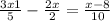  \frac{3x + 1}{5} - \frac{2 + x}{2}= \frac{x - 8}{10 } 