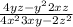  \frac{4yz - {y}^{2} + 2xz }{4 {x}^{2} + 3xy - 2 {z}^{2} } 