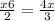  \frac{x + 6}{2} = \frac{4 + x}{3} 