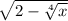  \sqrt{2-\sqrt[4]{x}}