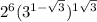  {2}^{6} + ( {3}^{1 - \sqrt{3} } )^{1 + \sqrt{3} } 