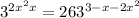  {3}^{2x^{2} + x} = 26 + {3}^{3 - x - 2 {x}^{2} } 