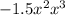  - 1.5 {x}^{2} + {x}^{3} 