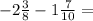  - 2 \frac{3}{8} - 1 \frac{7}{10} = 