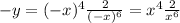 -y=(-x)^4+\frac{2}{(-x)^6} = x^4+\frac{2}{x^6}