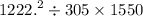 122 {2.}^{2} \div 305 \times 1550 \\ 