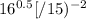 16^{0.5}[/{1}{5})^{-2}