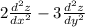 2\frac{d^{2}z}{dx^{2} } -3\frac{d^{2}z}{dy^{2} }