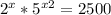 2^{x} * 5^{x+2} = 2500