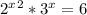 2^x^{2} *3^x=6