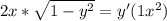 2x*\sqrt{1-y^{2} } =y'(1+x^{2} )