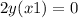 2y(x+1) = 0