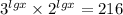 3^{lgx} \times 2^{lgx} = 216