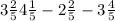 3 \frac{2}{5} + 4 \frac{1}{5} - 2 \frac{2}{5} - 3 \frac{4}{5} 