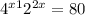 4^{x+1} + 2^{2x} = 80