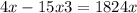 4x - 15x + 3 = 18 + 24x