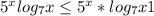 5^{x}+log_{7}x \leq 5^x*log_{7}x + 1