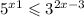 5 ^{x + 1} \leqslant 3 ^{2x - 3} 